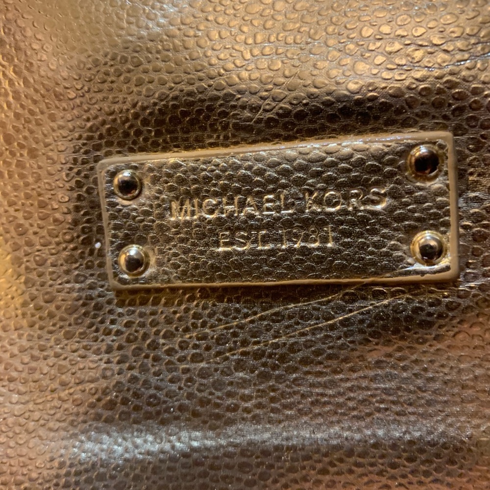 MK gold tote